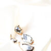 Q.Charlene Silver-gold and silver bridal drop earrings - Image 4
