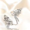 Q.Josephine-tassel handcrafted silver bridal earrings - Image 4