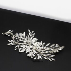 Queen Celeste-embellished bridal hair clip