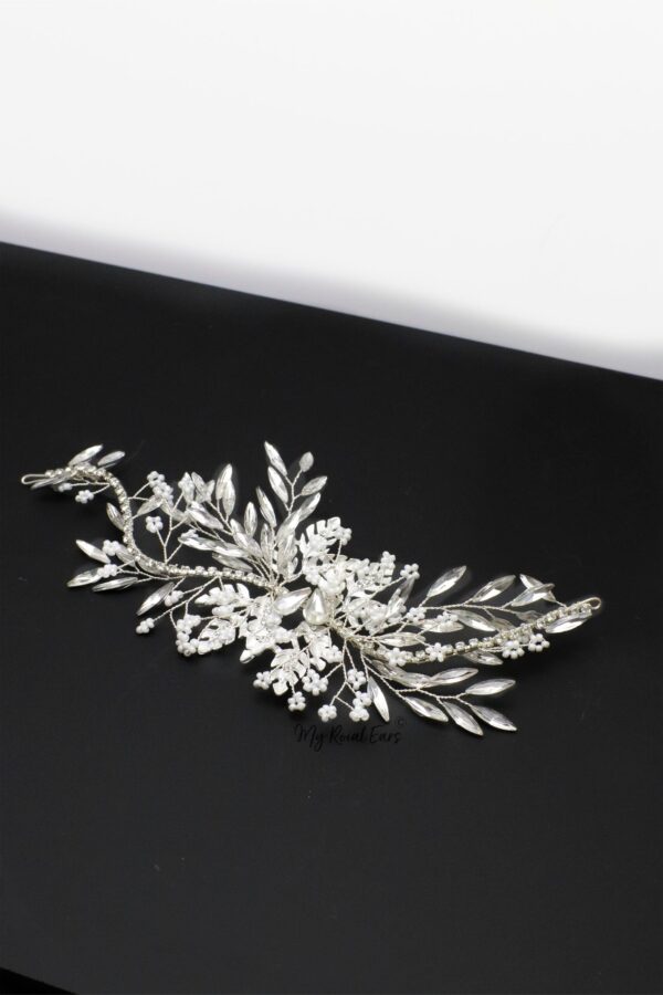 Queen Celeste-embellished bridal hair clip