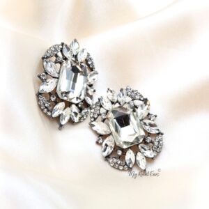 Q.Lovie-graceful and modest statement bridal stud earrings