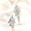 Q.Josephine-tassel handcrafted silver bridal earrings - Image 3