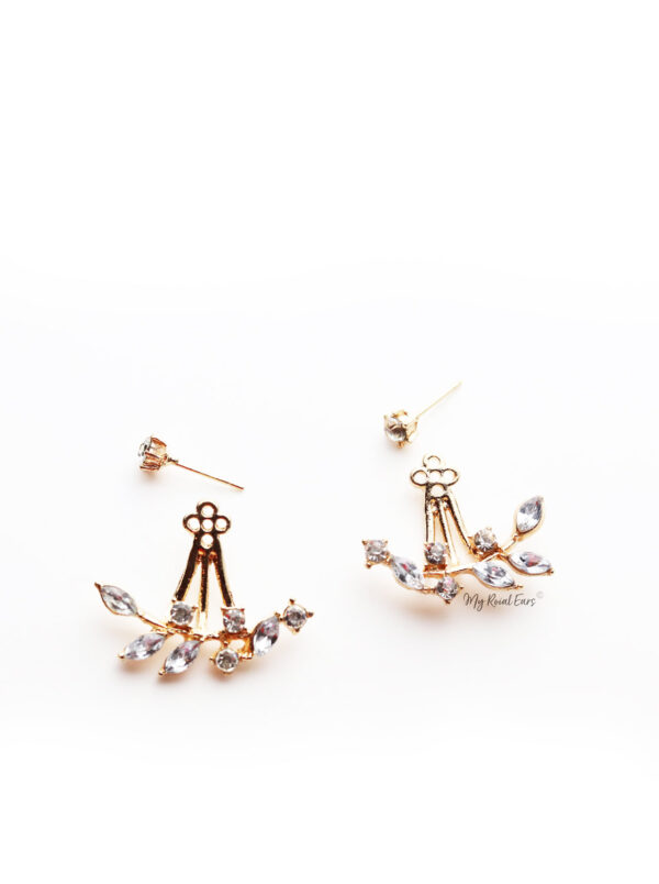 Q.Gwyneth Gold- plated stud earrings
