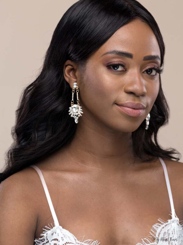 Q ALICE-handmade crystal glass dangle earrings - My Roial Ears LTD