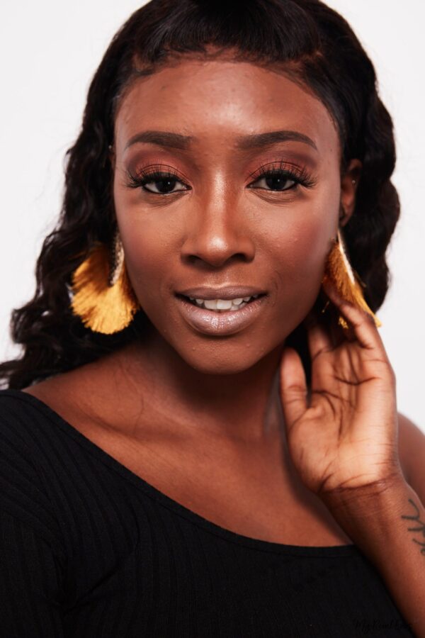Blue Passion- golden egg shaped tassel earrings - My Roial Ears LTD