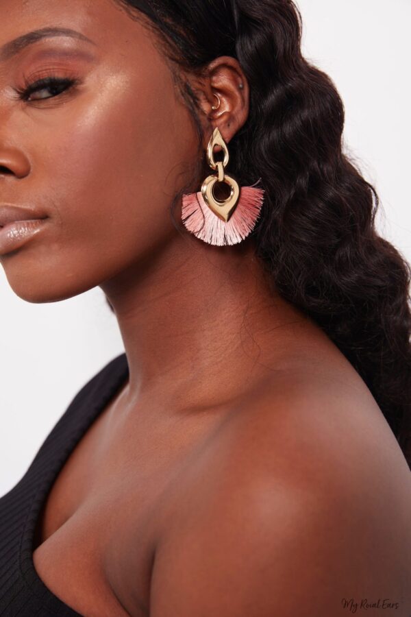 Cosmos-cute pink tassel earrings - My Roial Ears LTD