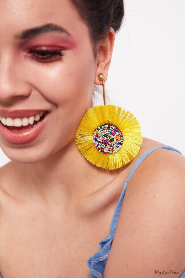 Bottle Brush- candy shaped tassel earrings - My Roial Ears LTD