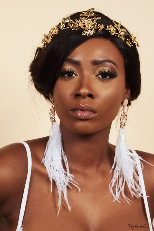 Queen Sojourner-vintage inspired gold headpiece - My Roial Ears LTD