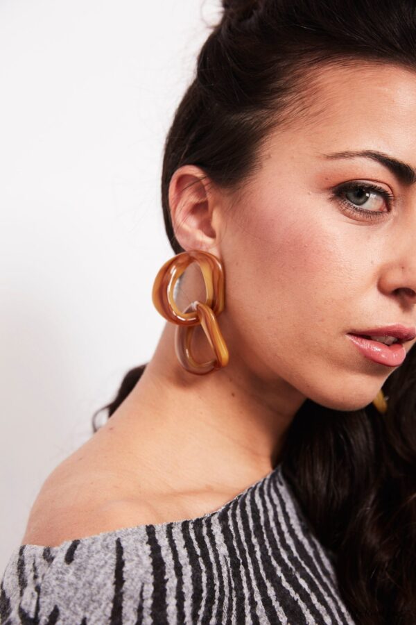 Calatheas- acrylic chain earrings - My Roial Ears LTD