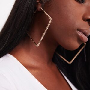 Blue Dawn- square shaped hoop earrings - My Roial Ears LTD