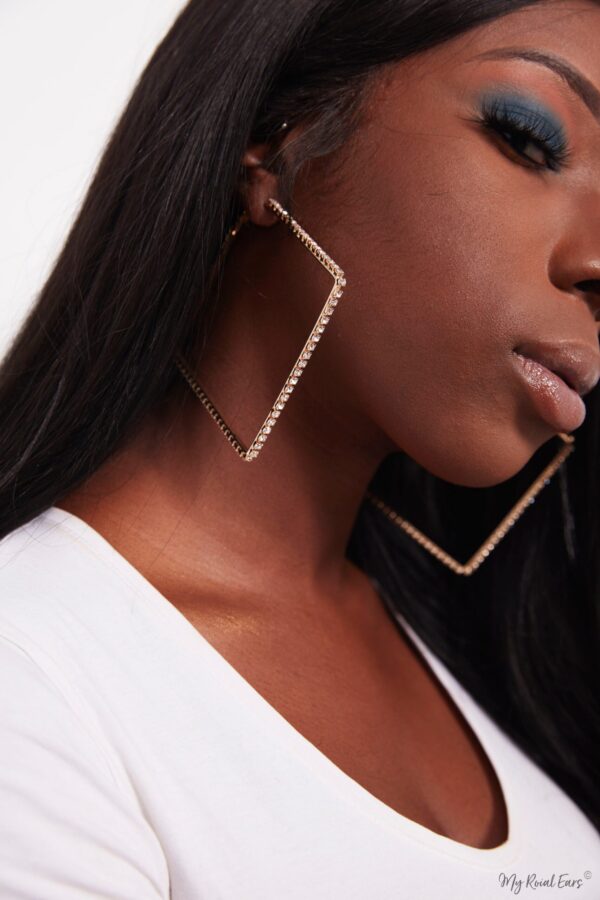 Blue Dawn- square shaped hoop earrings - My Roial Ears LTD
