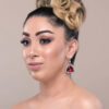 Q.LOUISE-sophisticated triangular dangle drop bridal earrings - My Roial Ears LTD