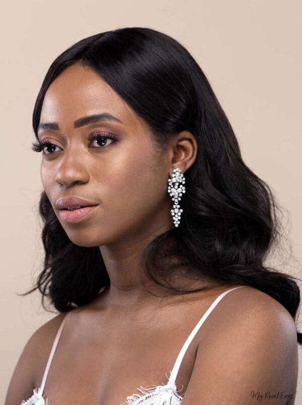 Q.MARY-delicate gold pearls inspired bridal earrings - My Roial Ears LTD