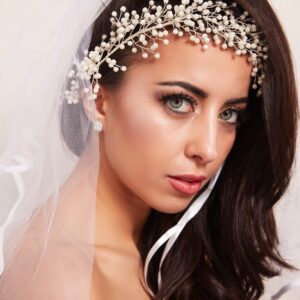 Queen Malka-a silver plated pearl headpiece - My Roial Ears LTD