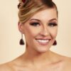 Queen Cady- red and gold floral baroque headpiece - My Roial Ears LTD