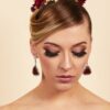 Queen Cady- red and gold floral baroque headpiece - My Roial Ears LTD
