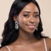 Q.OLGA-stunning blue glass crystal bridal earrings - My Roial Ears LTD