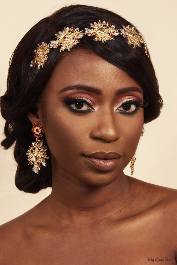 Queen Florence- tiara and earring fashion baroque set - My Roial Ears LTD
