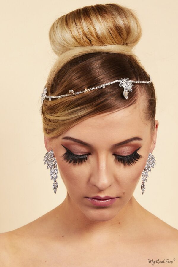 Queen Millicent- crystal bridal head chain - My Roial Ears LTD