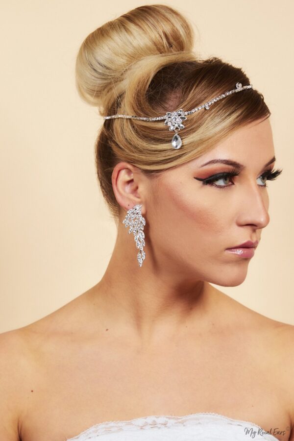 Queen Millicent- crystal bridal head chain - My Roial Ears LTD
