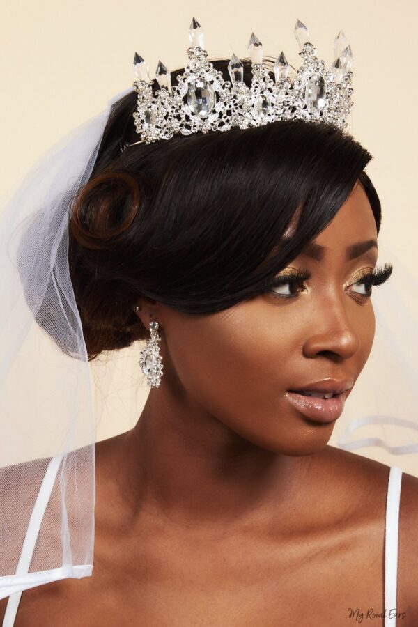 Queen SapphoIce- tiara and earring set - My Roial Ears LTD