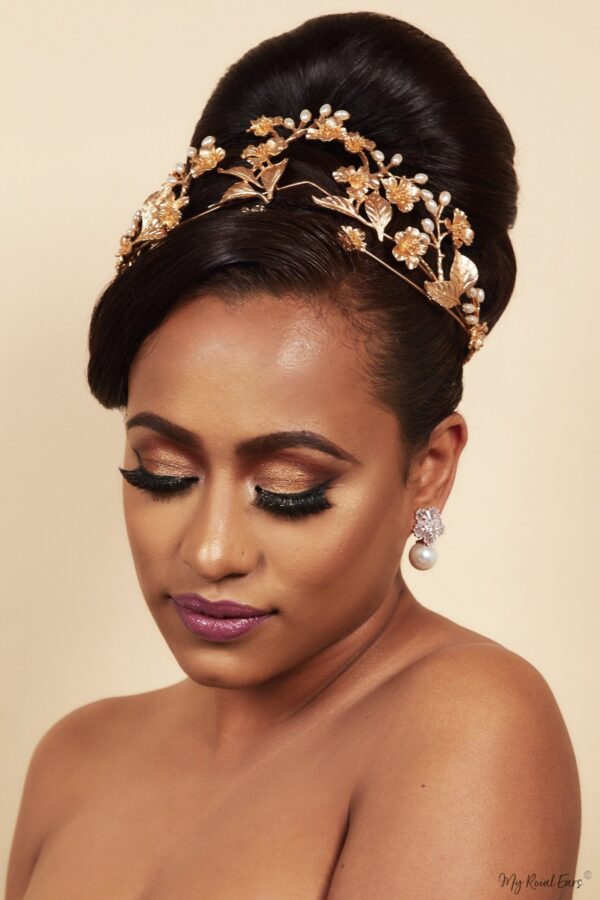 Queen Marie- stunning golden vintage pearls tiara - My Roial Ears LTD