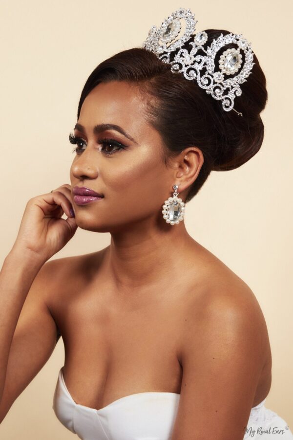 Queen Parks Silver- crown and earring set - My Roial Ears LTD