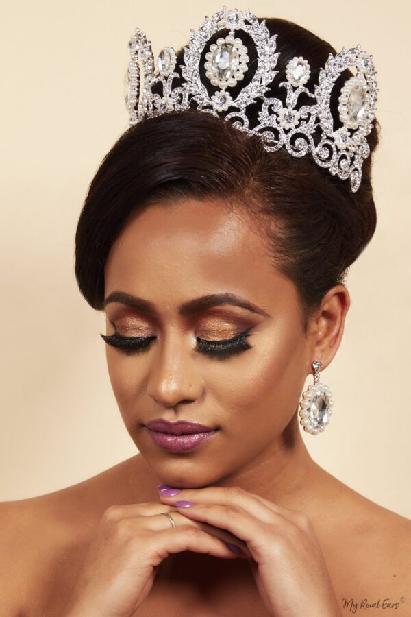 Queen Parks Silver- crown and earring set - My Roial Ears LTD
