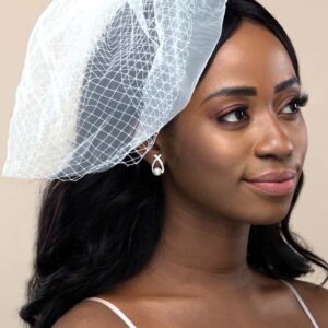 Q.Yasmin Stud-stunning statement rhinestone pearl bridal stud earrings - My Roial Ears LTD