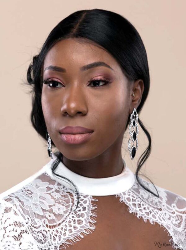 Q.Savannah-long crystal statement drop earrings - My Roial Ears LTD