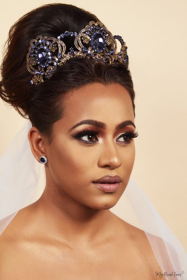 Queen Indira- purple victorian inspired crystal tiara - My Roial Ears LTD