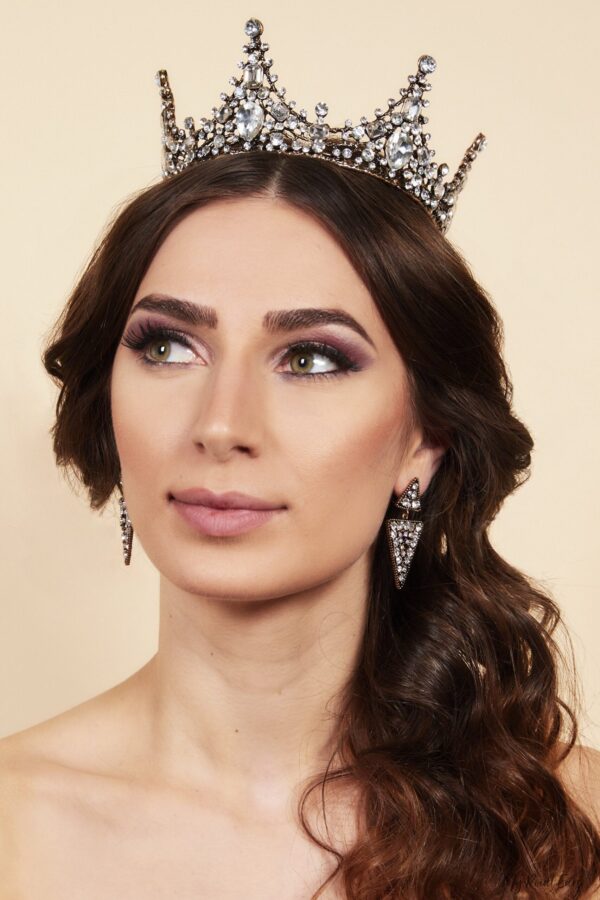 Queen Rosalind-a royal antique crystal metal crown - My Roial Ears LTD