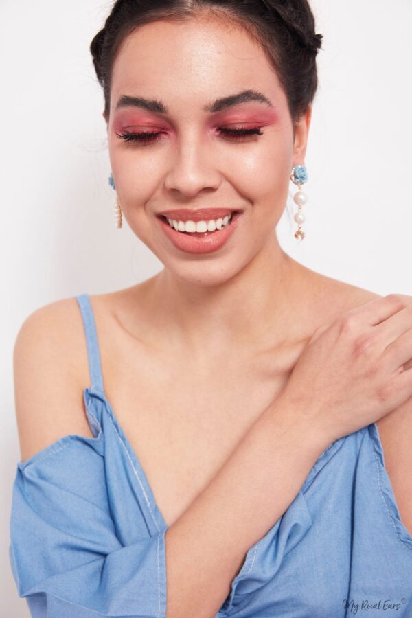 Freesia- floral pearl drop long and small earrings - My Roial Ears LTD
