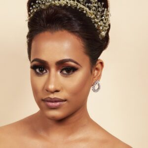 Queen Betty-clear beaded leaf headband - My Roial Ears LTD