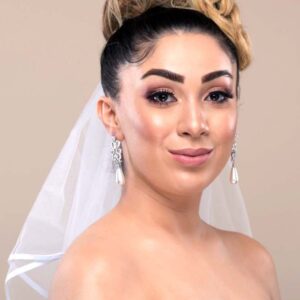 Q.Grace-chandelier pearl silver plated bridal drop earring - My Roial Ears LTD