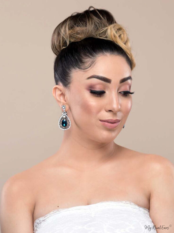 Q.CHARLOTTE- luxury vintage chandelier drop bridal earrings - My Roial Ears LTD
