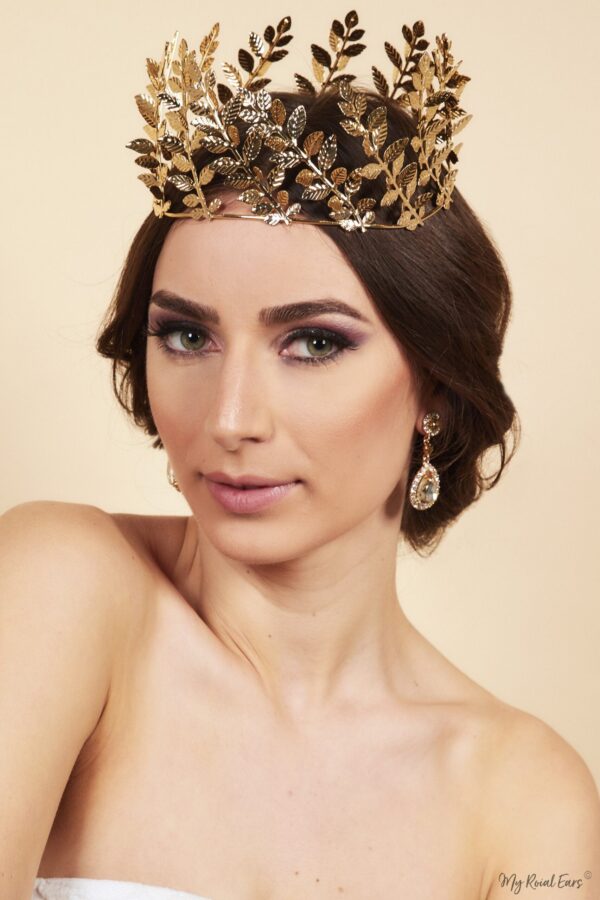 Queen Germaine- gold leafy crown - My Roial Ears LTD