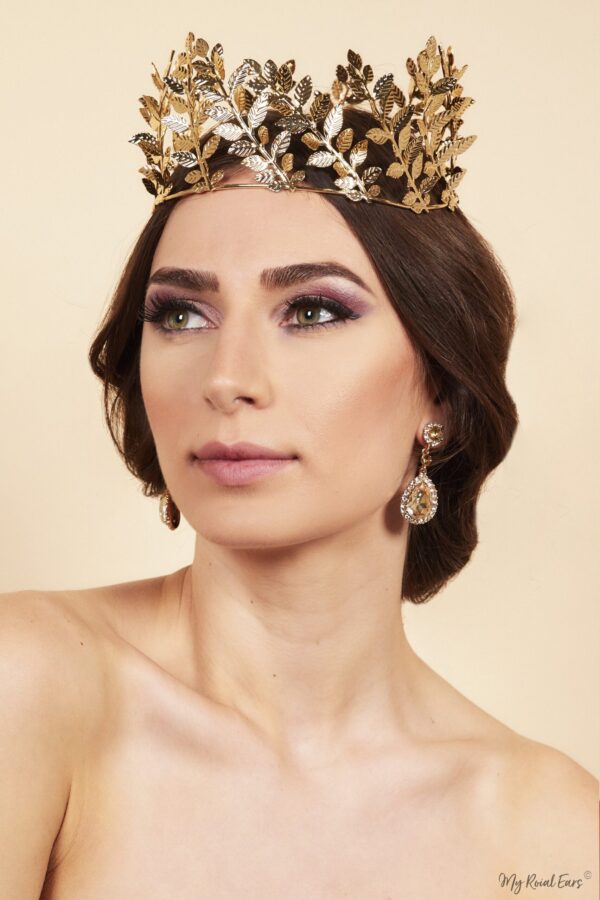 Queen Germaine- gold leafy crown - My Roial Ears LTD