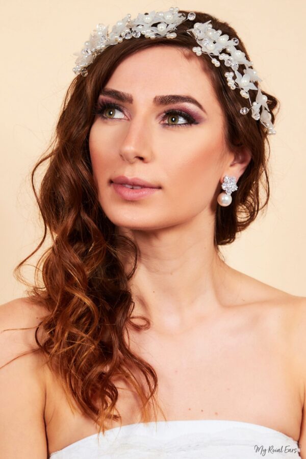 Queen Betner- beaded acrylic floral headpiece - My Roial Ears LTD