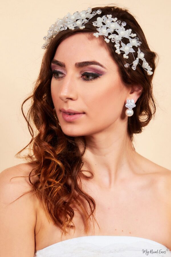 Queen Betner- beaded acrylic floral headpiece - My Roial Ears LTD