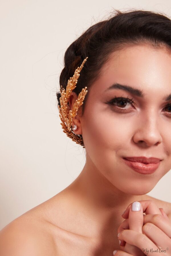 Queen Benazir-golden greek inspired headpiece - My Roial Ears LTD