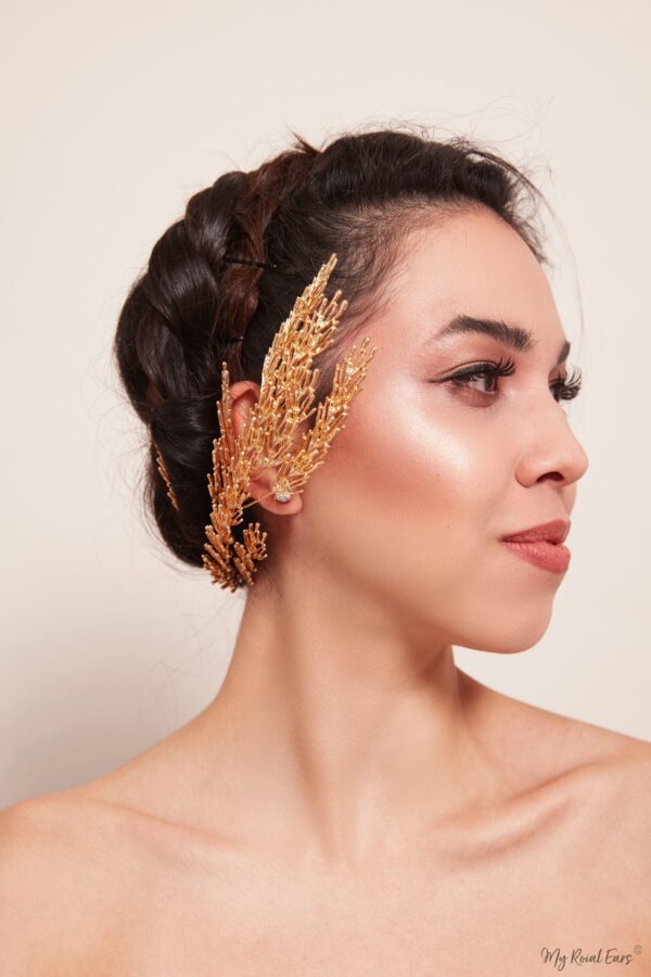 Queen Benazir-golden greek inspired headpiece - My Roial Ears LTD