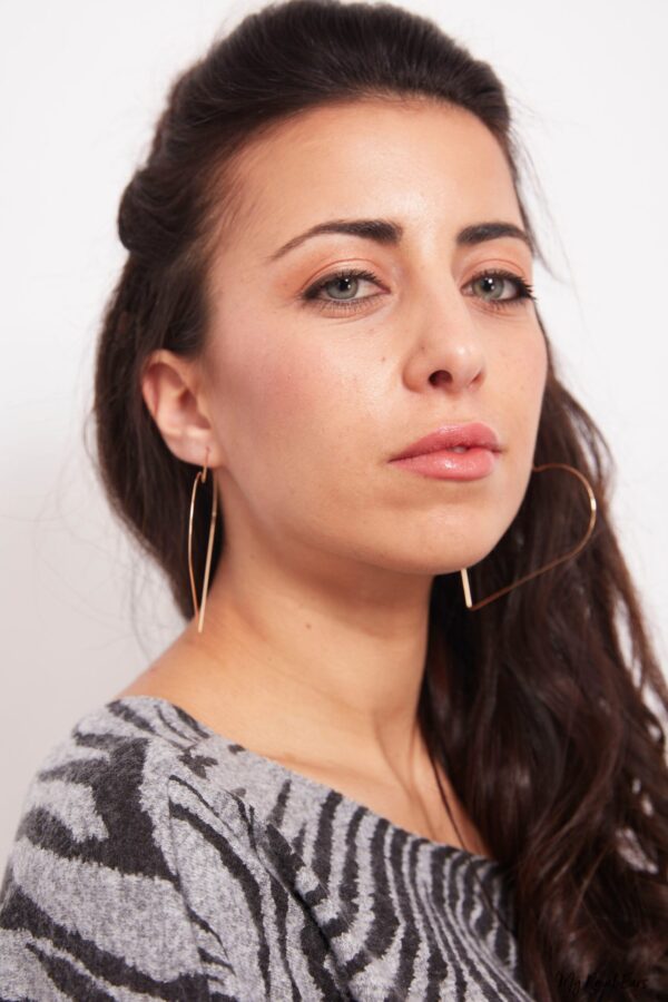 Mimosa- lightweight heart shape hoop earrings - My Roial Ears LTD