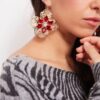 Orchid -floral lace statement earrings - My Roial Ears LTD