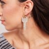 Peach Blossom- key crystal earrings - My Roial Ears LTD