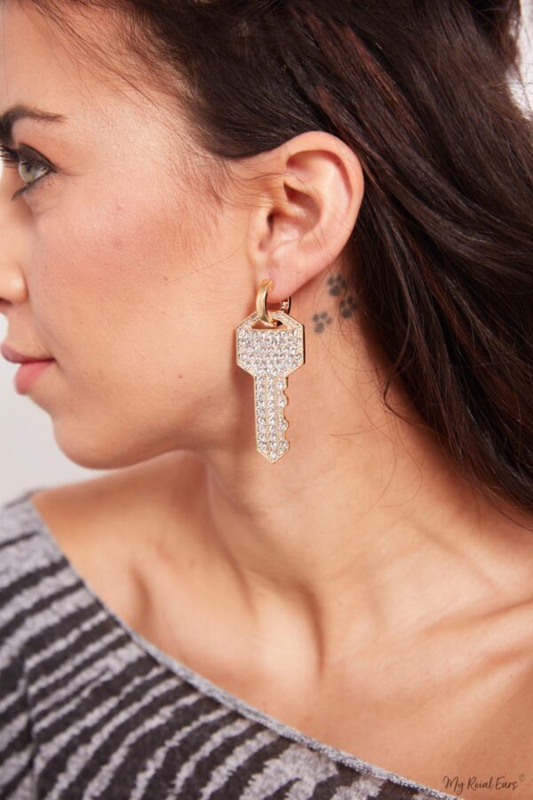 Peach Blossom- key crystal earrings - My Roial Ears LTD