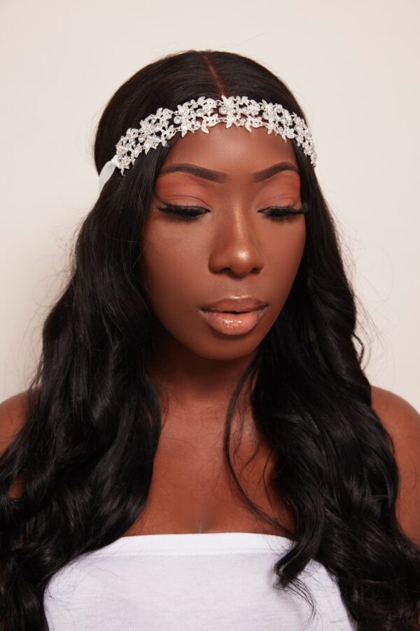 Queen Malala- dazzling silver floral headband - My Roial Ears LTD