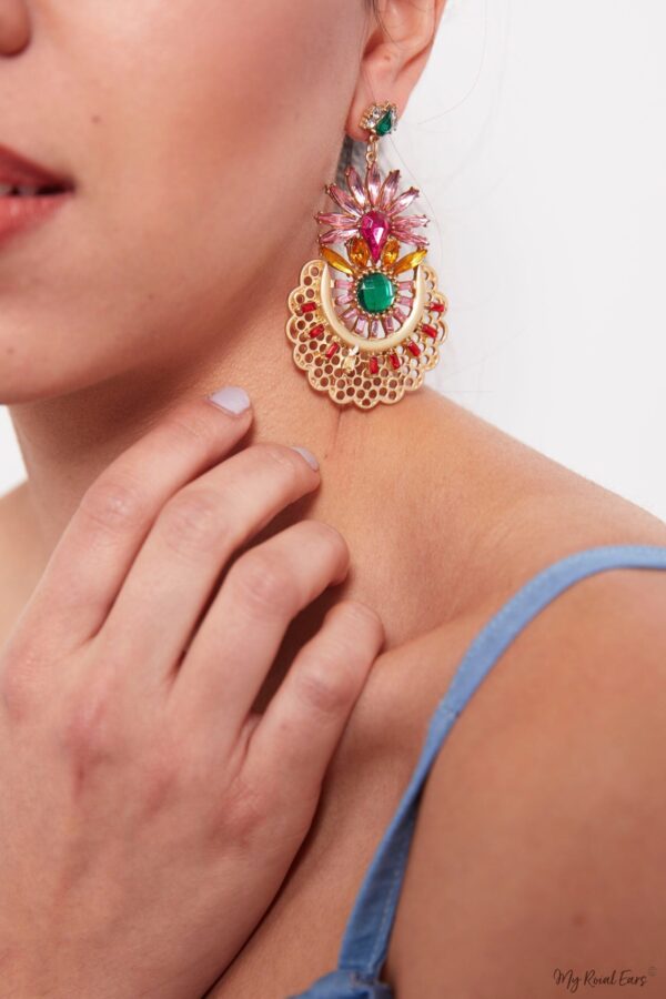 Rhododendron- pretty fairytale embellished earrings - My Roial Ears LTD