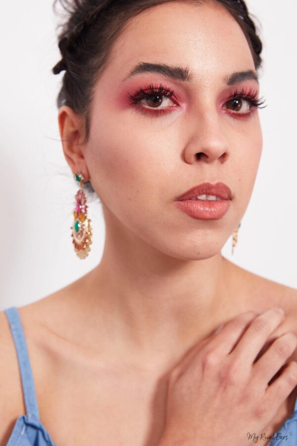 Rhododendron- pretty fairytale embellished earrings - My Roial Ears LTD