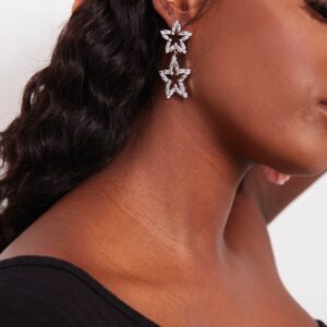 Roses- Glits Stars Drop Earrings - My Roial Ears LTD